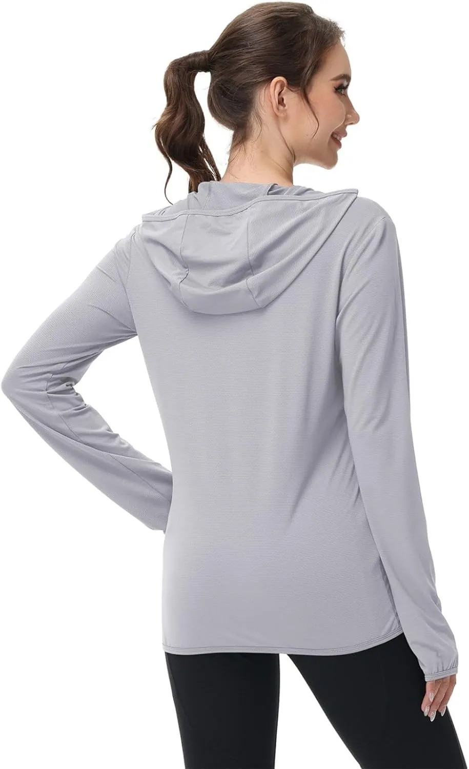 Women's UPF Sun Protection Shirts SPF Jacket UV Cooling Hoodie Long Sleeve Zip Up Summer Clothing for Outdoor Hiking
