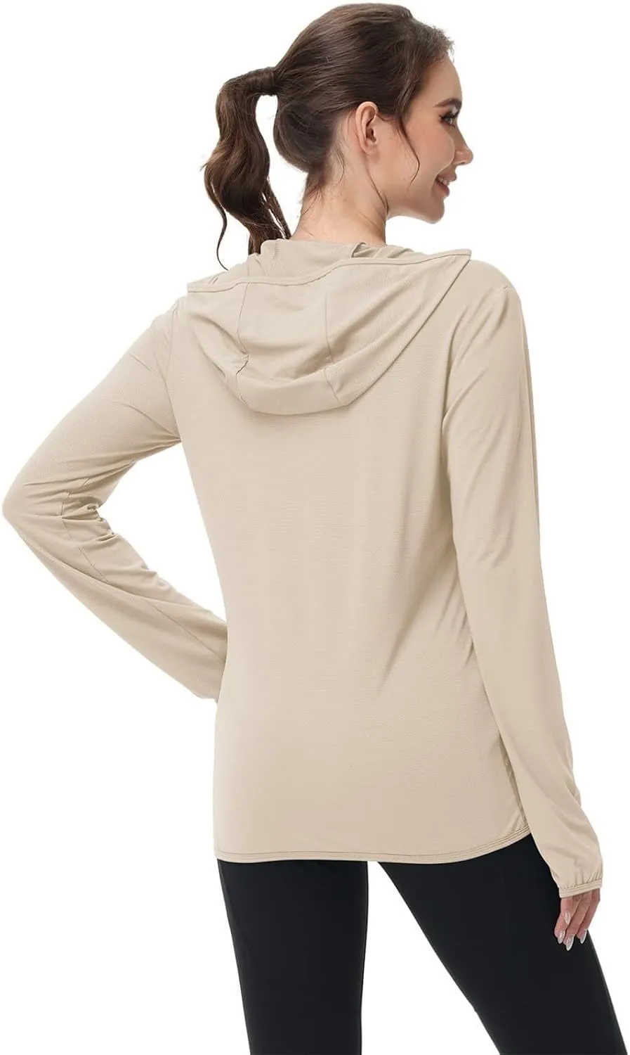 Women's UPF Sun Protection Shirts SPF Jacket UV Cooling Hoodie Long Sleeve Zip Up Summer Clothing for Outdoor Hiking