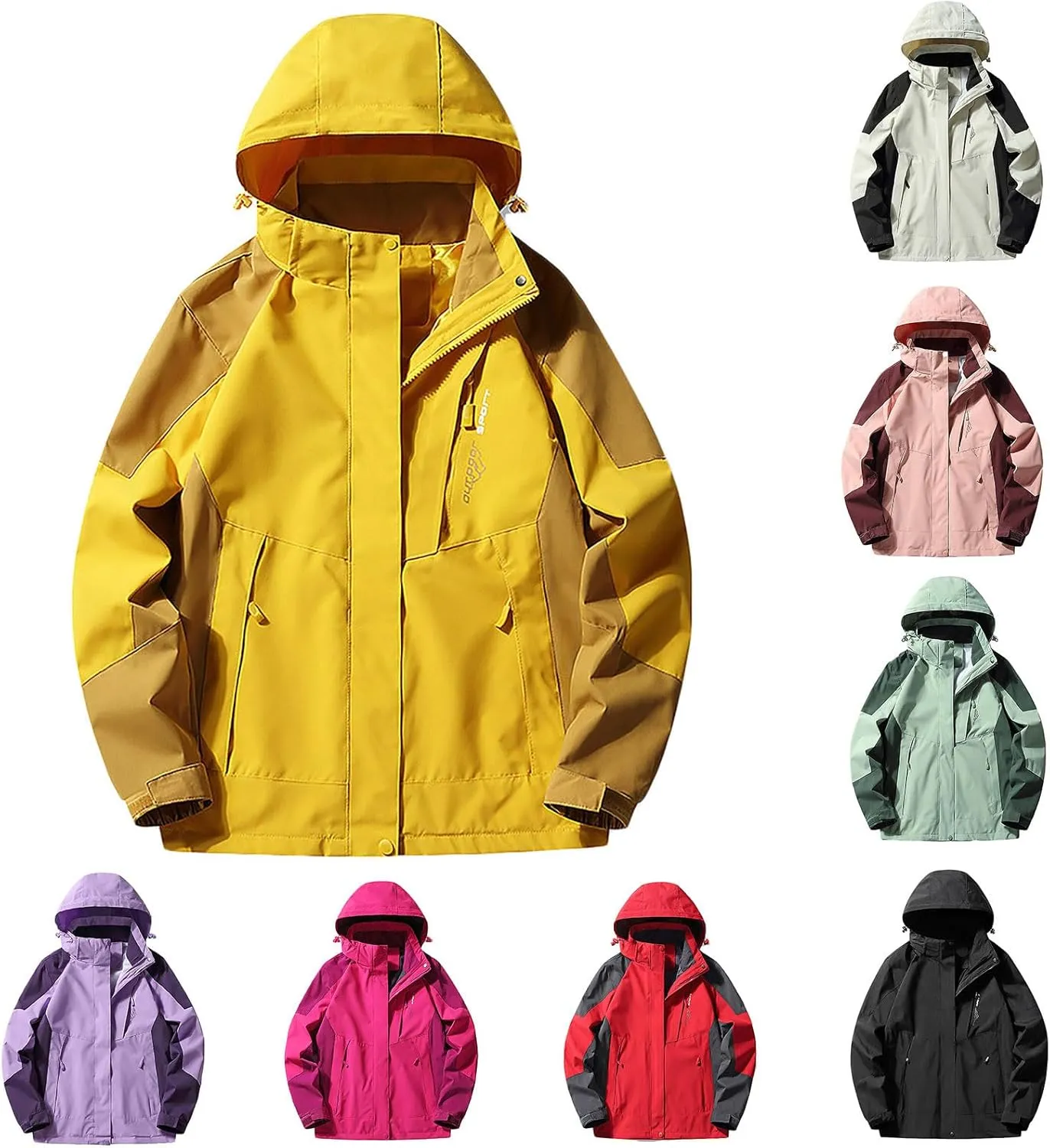 Women's Waterproof Cycling Jackets Outdoor Rain Jacket Packable Windproof Lightweight Windbreakers Running Jackets