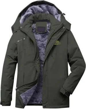 Women's Waterproof Winter Insulated Jackets Mountain Waterproof Snow Ski Jacket Windproof Hooded Fleece Lined Jacket