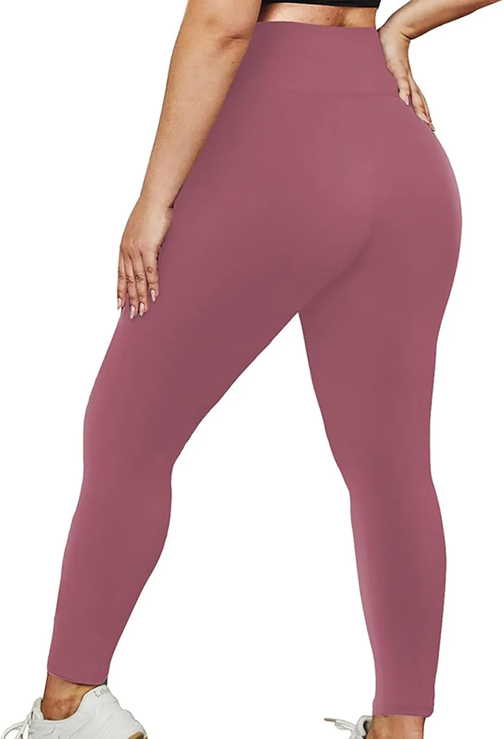 Womens Workout Leggings High Waisted, Plus Size Gym Clothes for Women,Tall Leggings for Women Long 34 Inseam