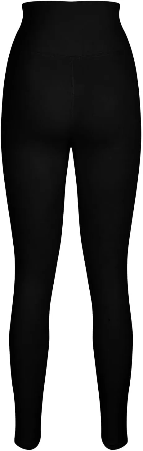 Women's Workout Leggings, High Waisted, Tummy Control, Yoga Pants, Office Dress, Petite, Tall, Black