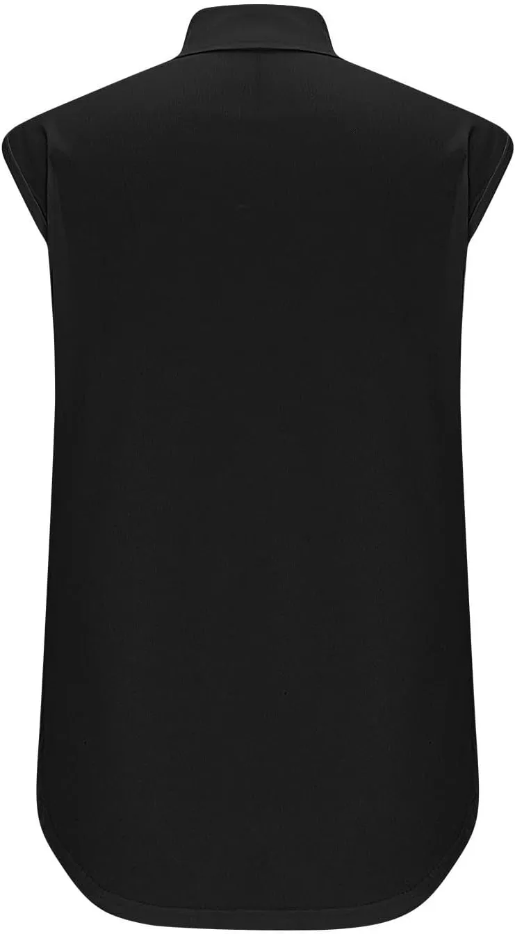 Womens Workout Tops Sleeveless Front Zipper Polo Shirts Athletic Running Yoga Tank Tops Exercise Fitness Gym Clothes