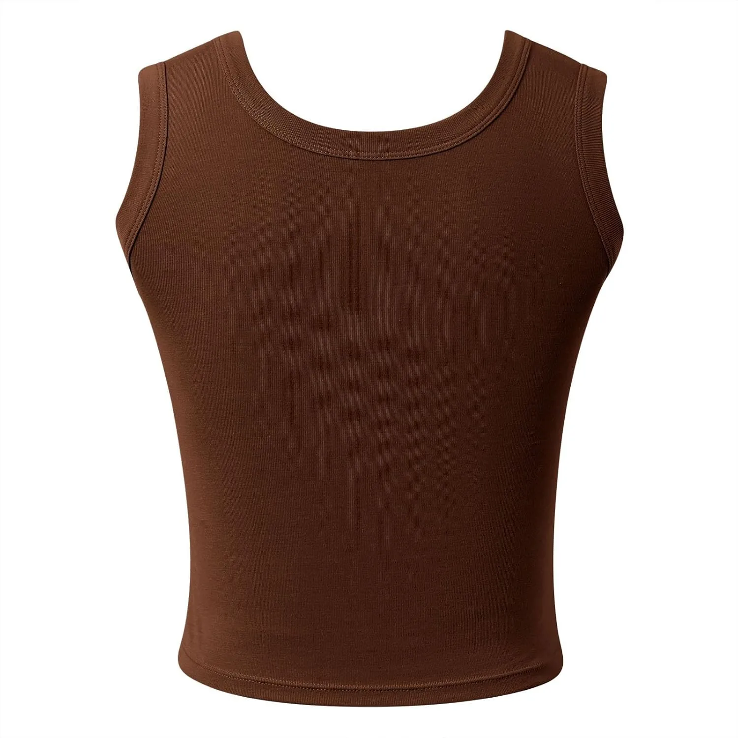 Women's Y2K Square Neck Tanks Built-in Bra Ribbed Yoga Camisoles with Breathable Mesh Gym-to-Street Crop Tops