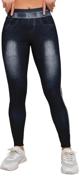 Womens Yoga Pants, Stretch Active Pants for Women Petite,Tummy Control Workout Leggings with Pockets