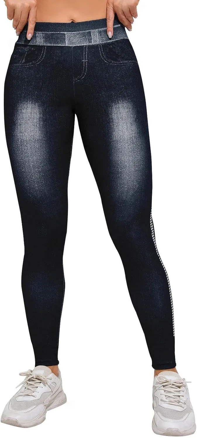 Womens Yoga Pants, Stretch Active Pants for Women Petite,Tummy Control Workout Leggings with Pockets