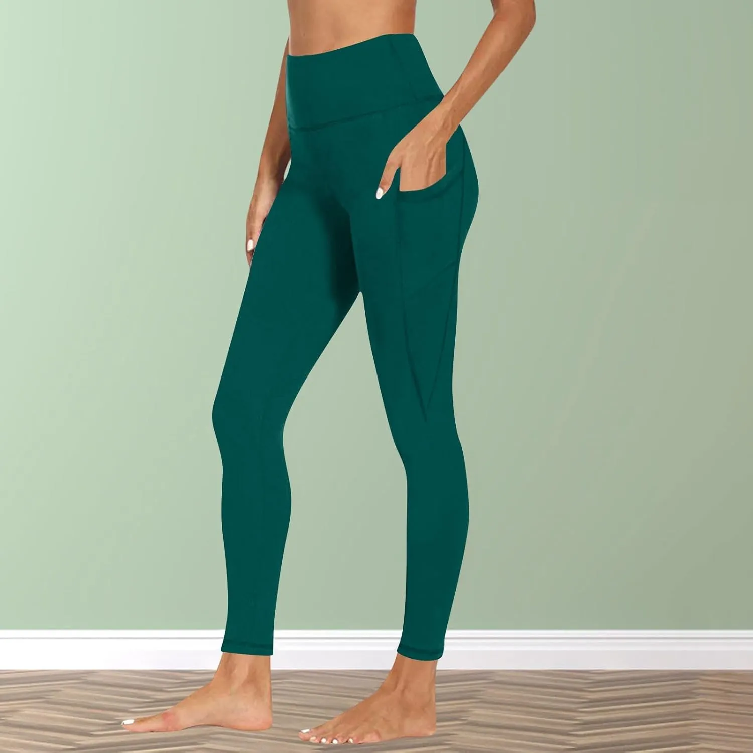 Work Bottoms for Women, Yoga Pants Women Fold Over Waist,Fold Over Leggings Y2K,Yoga Pants Women Cotton