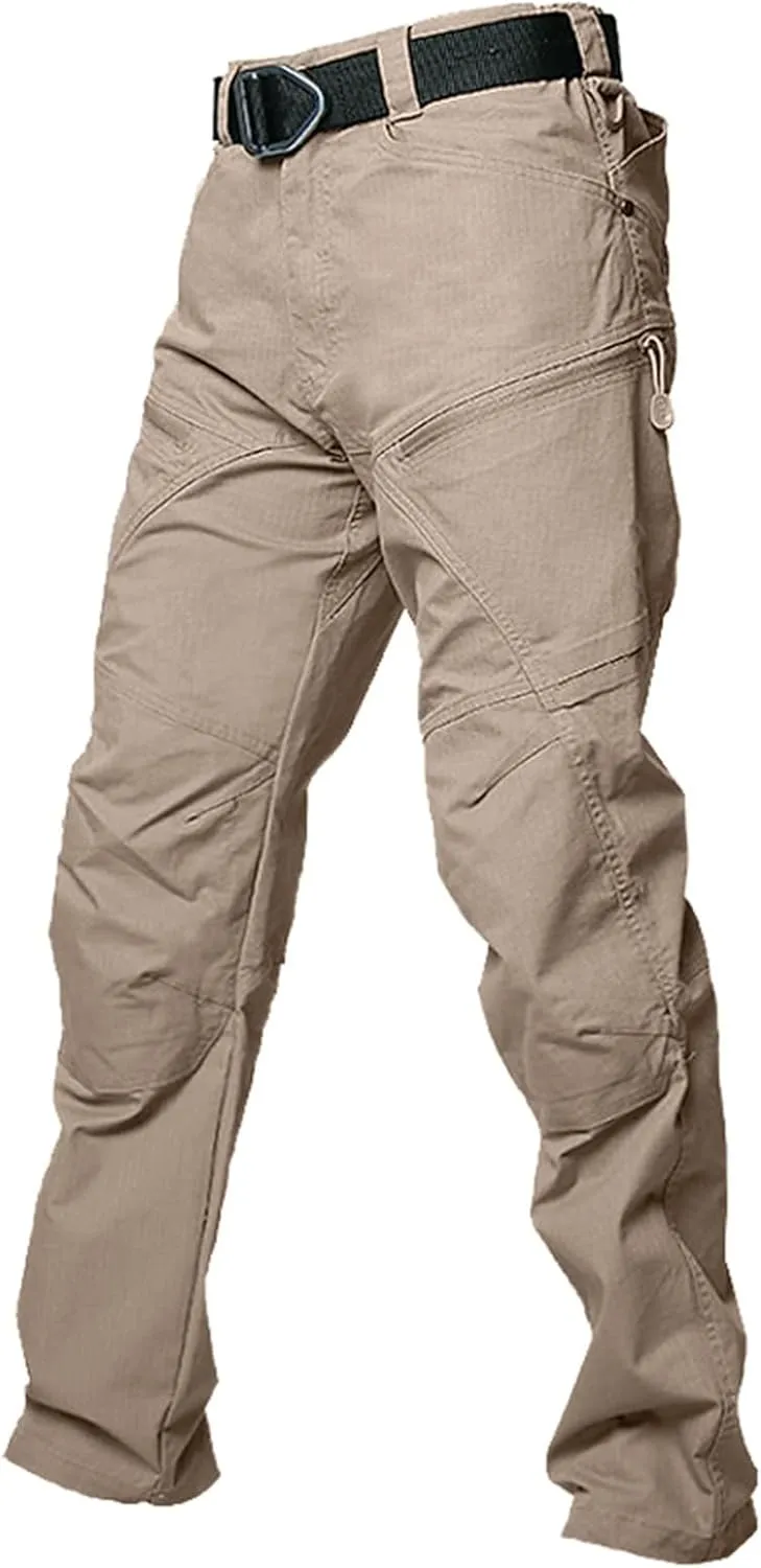Work Pants for Men Stretch Hunting Resistant Lightweight Cargo Pants Multi-Pocket Classic Flexcamo Hiking Pants
