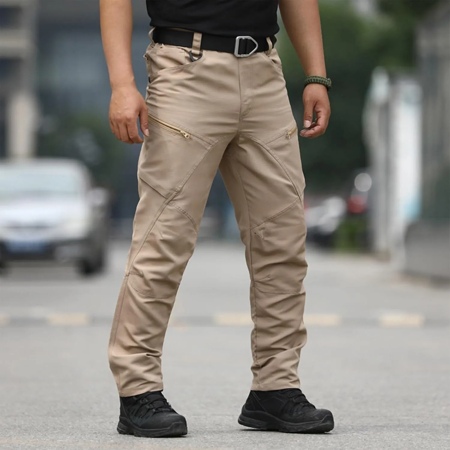 Work Pants for Men Stretch Hunting Resistant Lightweight Cargo Pants Multi-Pocket Classic Flexcamo Hiking Pants