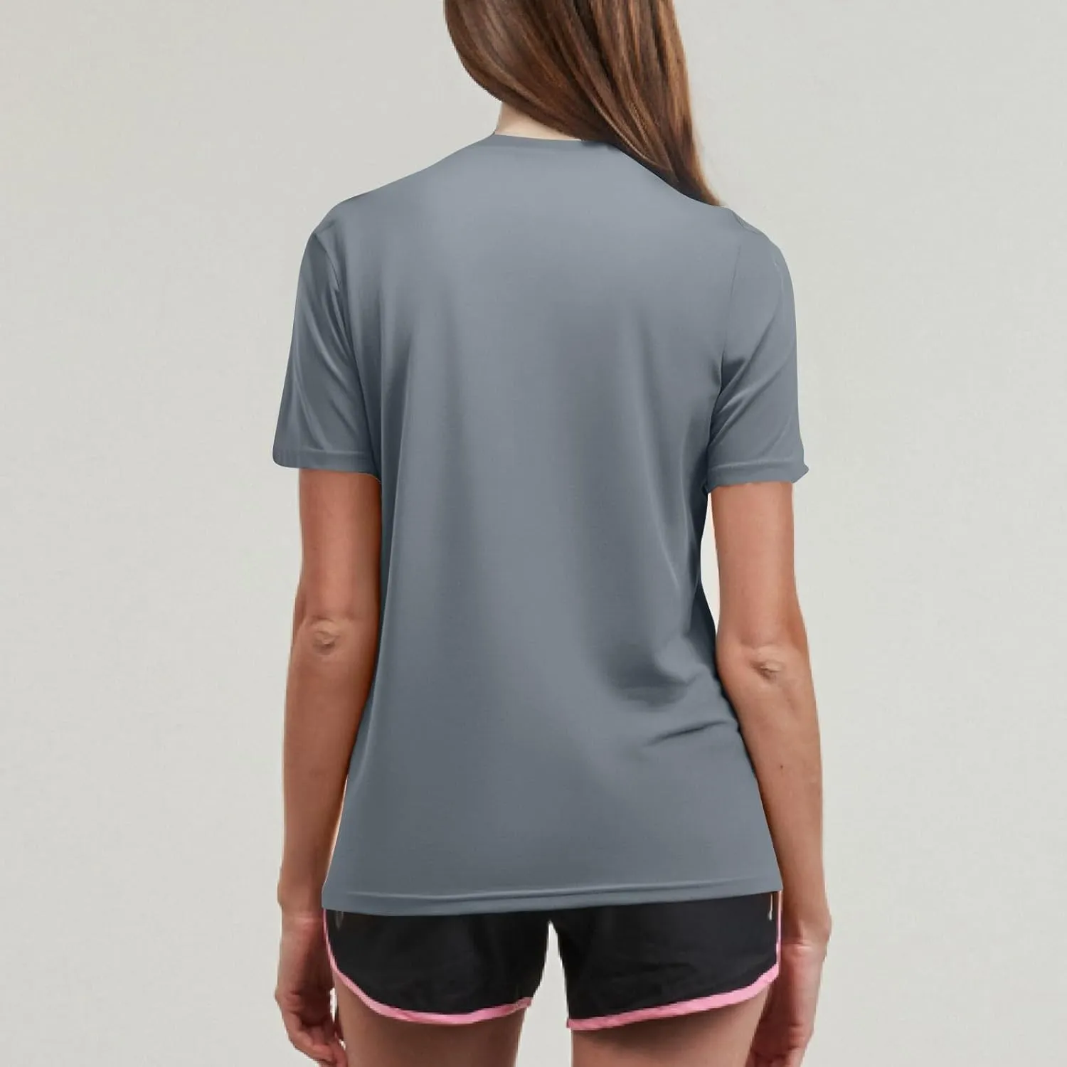 Workout Shirts Women Short Sleeve Crew Neck Plain T Shirts Casual Summer Textured Waffle Knit Tops Hiking Shirts