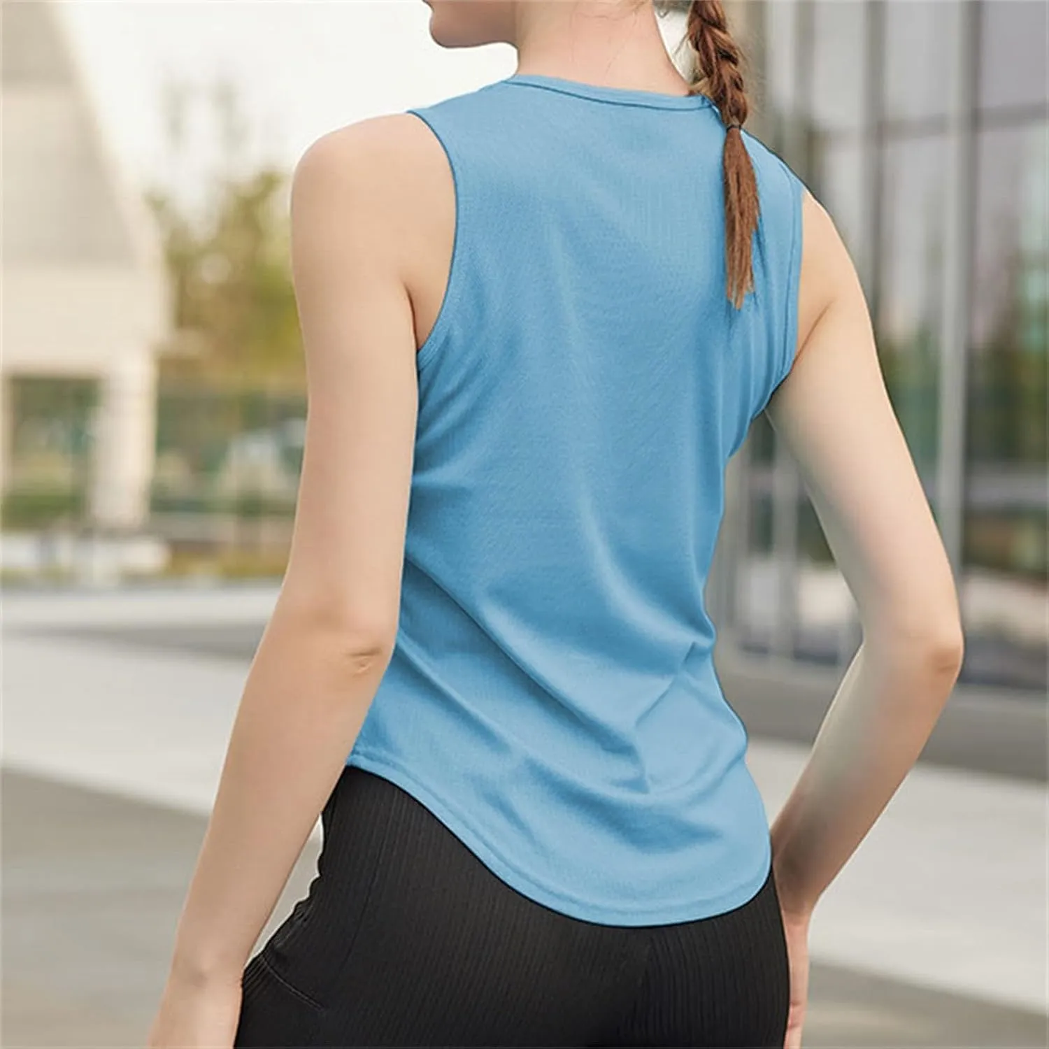 Workout Tank Tops for Women 2025 Quick Dry Comfy Athletic Gym Tops Solid Sleeveless Sports Running Shirts