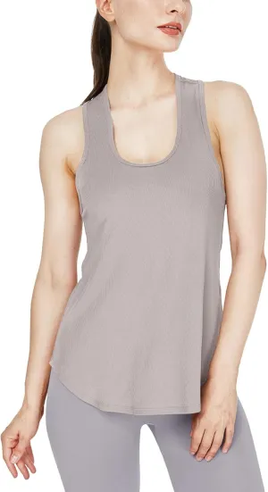 Workout Tank Tops for Women 2025 Quick Dry Comfy Athletic Gym Tops Solid Sleeveless Sports Running Shirts