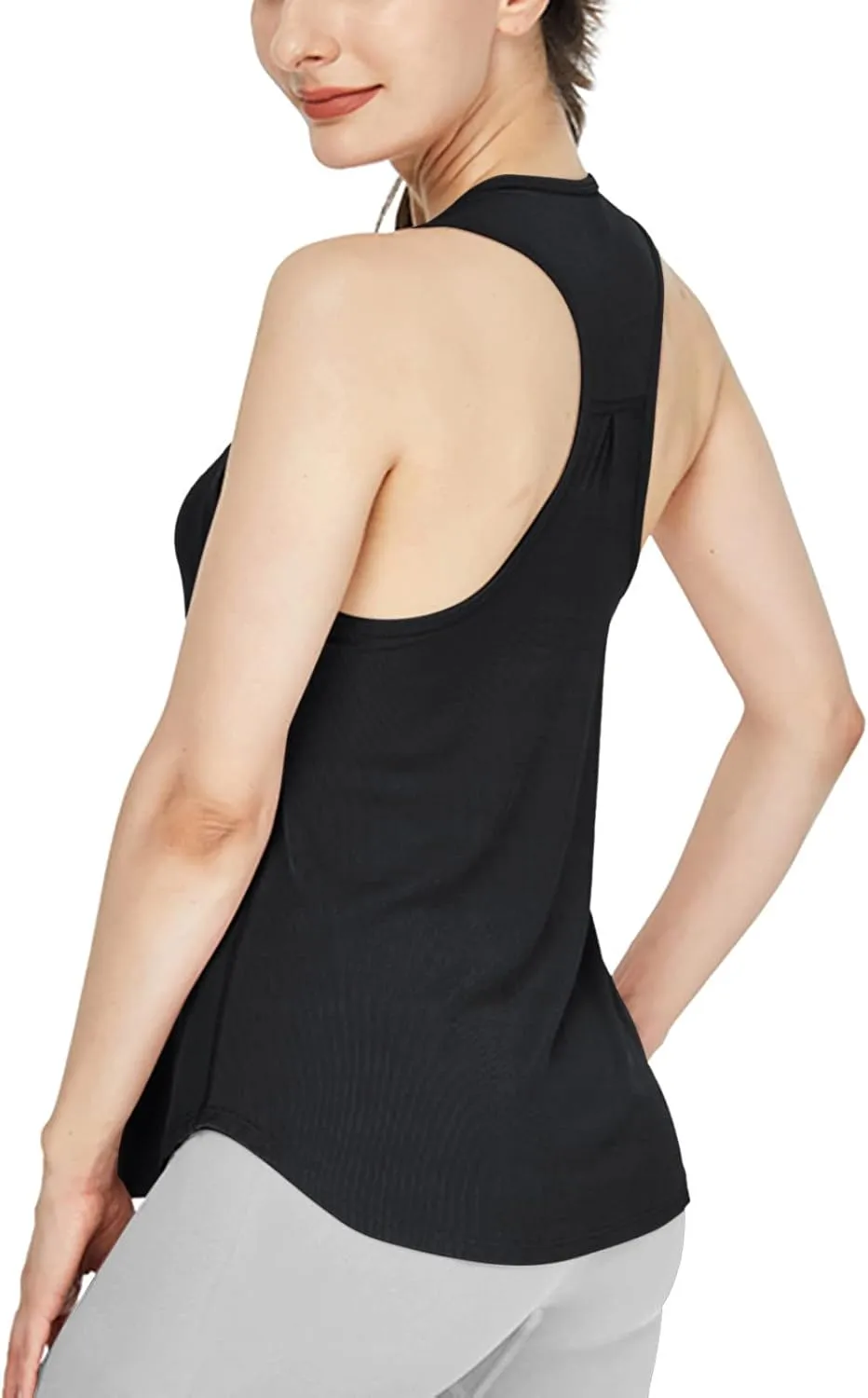 Workout Tank Tops for Women 2025 Quick Dry Comfy Athletic Gym Tops Solid Sleeveless Sports Running Shirts