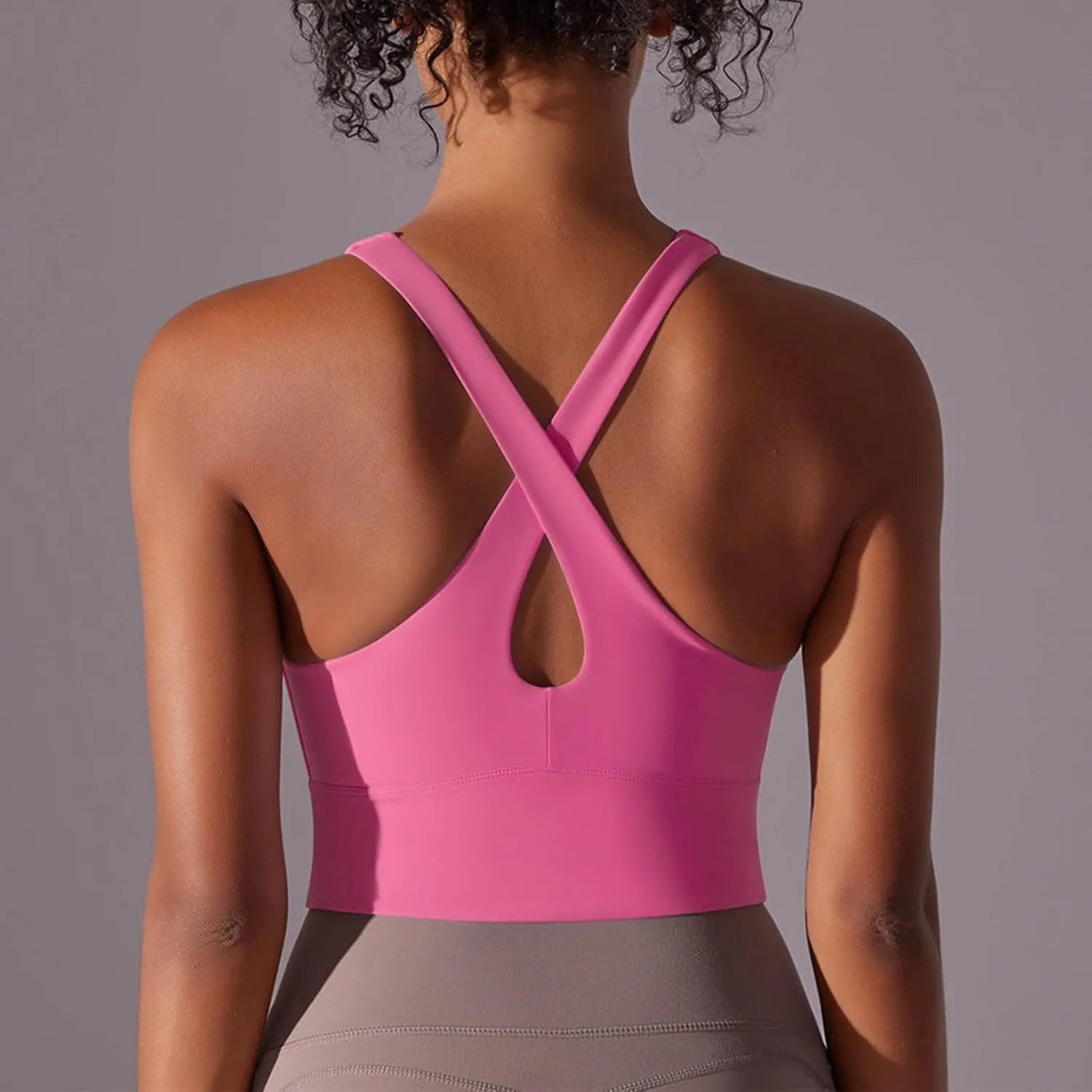 Workout Tank Tops Woman Racerback Cropped Tank Tops Sleeveless Athletic Yoga Camisole Gym Clothes with Built in Bra