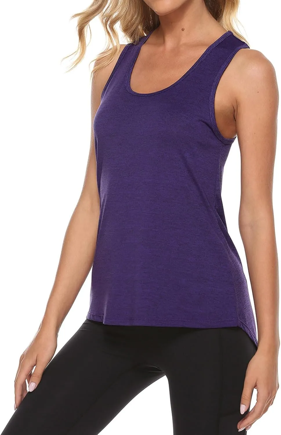 Workout Tops for Women Racerback Open Back Tank Tops Sleeveless Exercise Running Yoga Shirts Athletic Gym Clothes