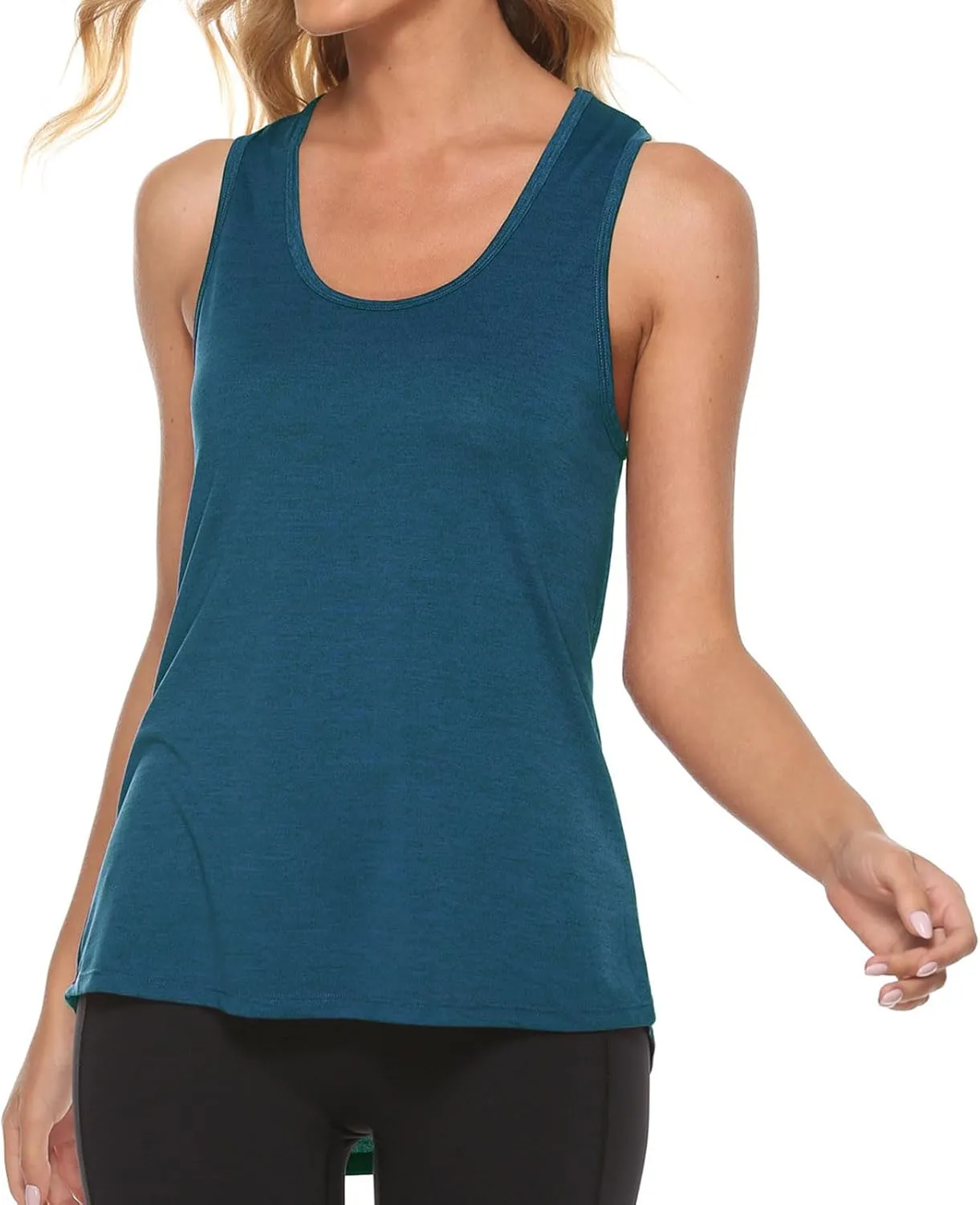 Workout Tops for Women Racerback Open Back Tank Tops Sleeveless Exercise Running Yoga Shirts Athletic Gym Clothes