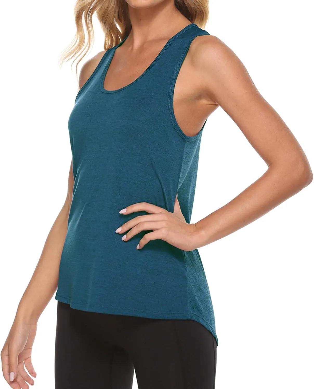 Workout Tops for Women Racerback Open Back Tank Tops Sleeveless Exercise Running Yoga Shirts Athletic Gym Clothes