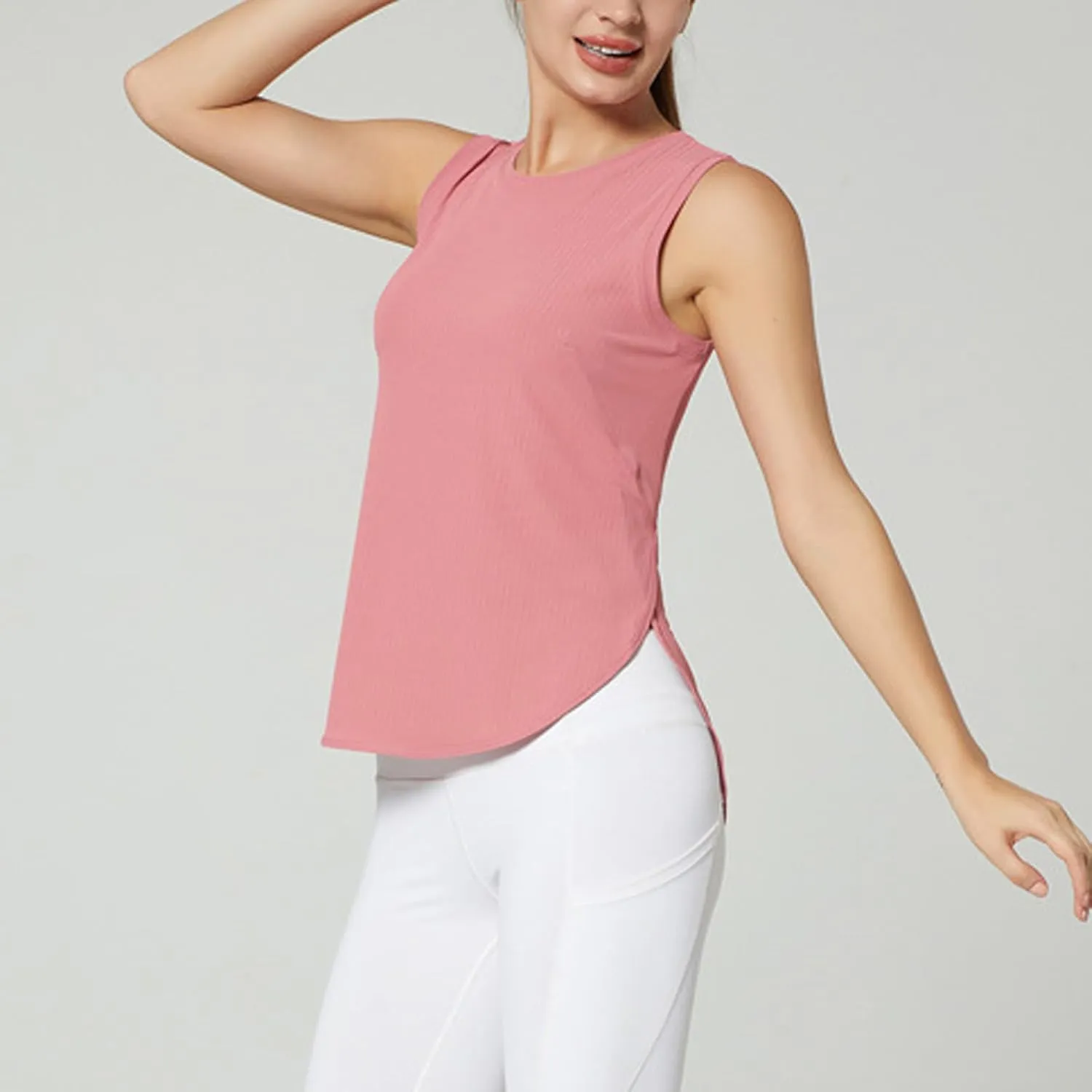 Workout Tops for Women Racerback Sports Athletic Tank Tops Sleeveless Loose Fit Yoga Shirts Running Gym Clothes