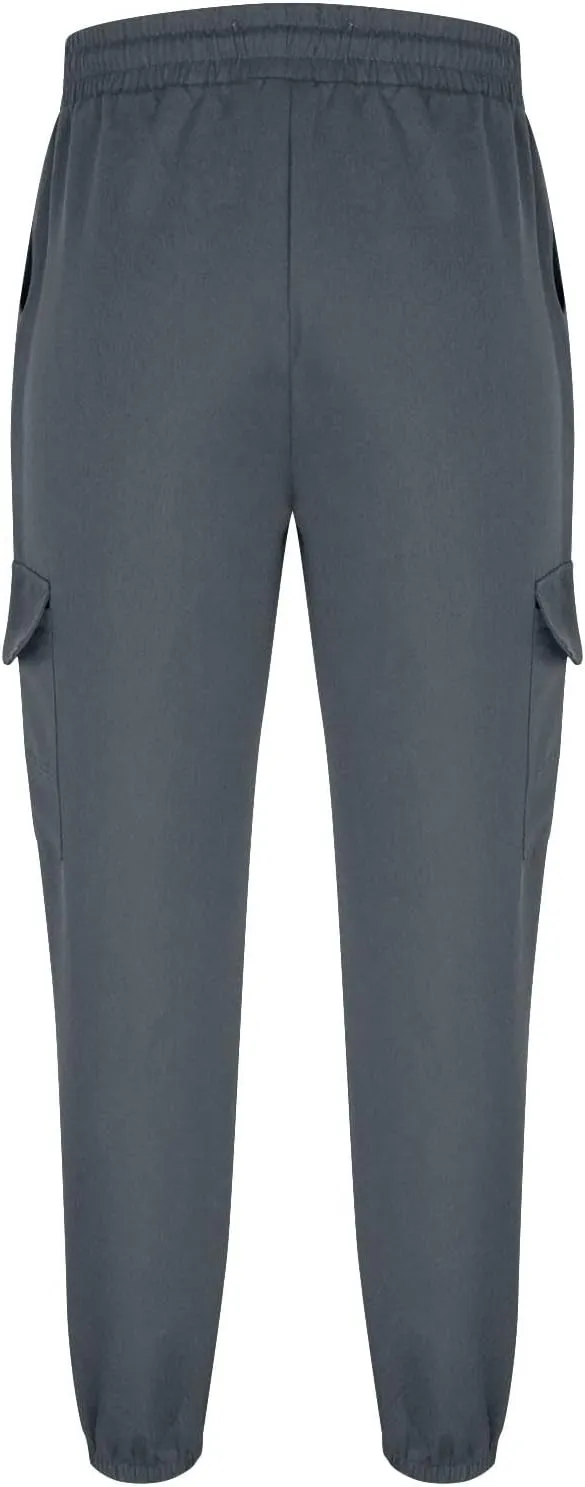 Xiaojmake Men's Cargo Joggers Pants Stretch Elastic Waist Drawstring Tapered Sweatpants Hiking Athletic Pants with Pockets