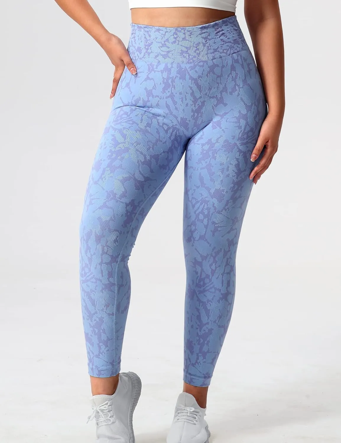 YEOREO Workout Leggings for Women V Waist Scrunch Gym Leggings Butt Lifting Seamless Yoga Pants