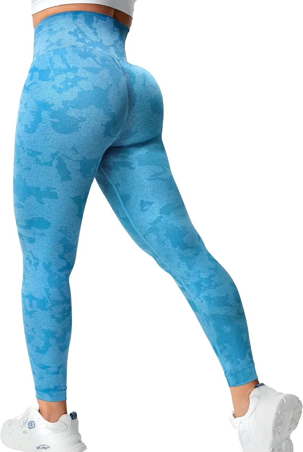YEOREO Workout Leggings for Women V Waist Scrunch Gym Leggings Butt Lifting Seamless Yoga Pants