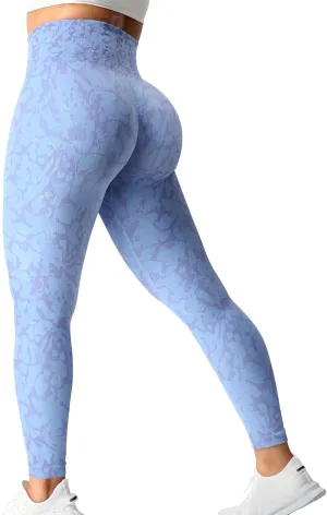 YEOREO Workout Leggings for Women V Waist Scrunch Gym Leggings Butt Lifting Seamless Yoga Pants
