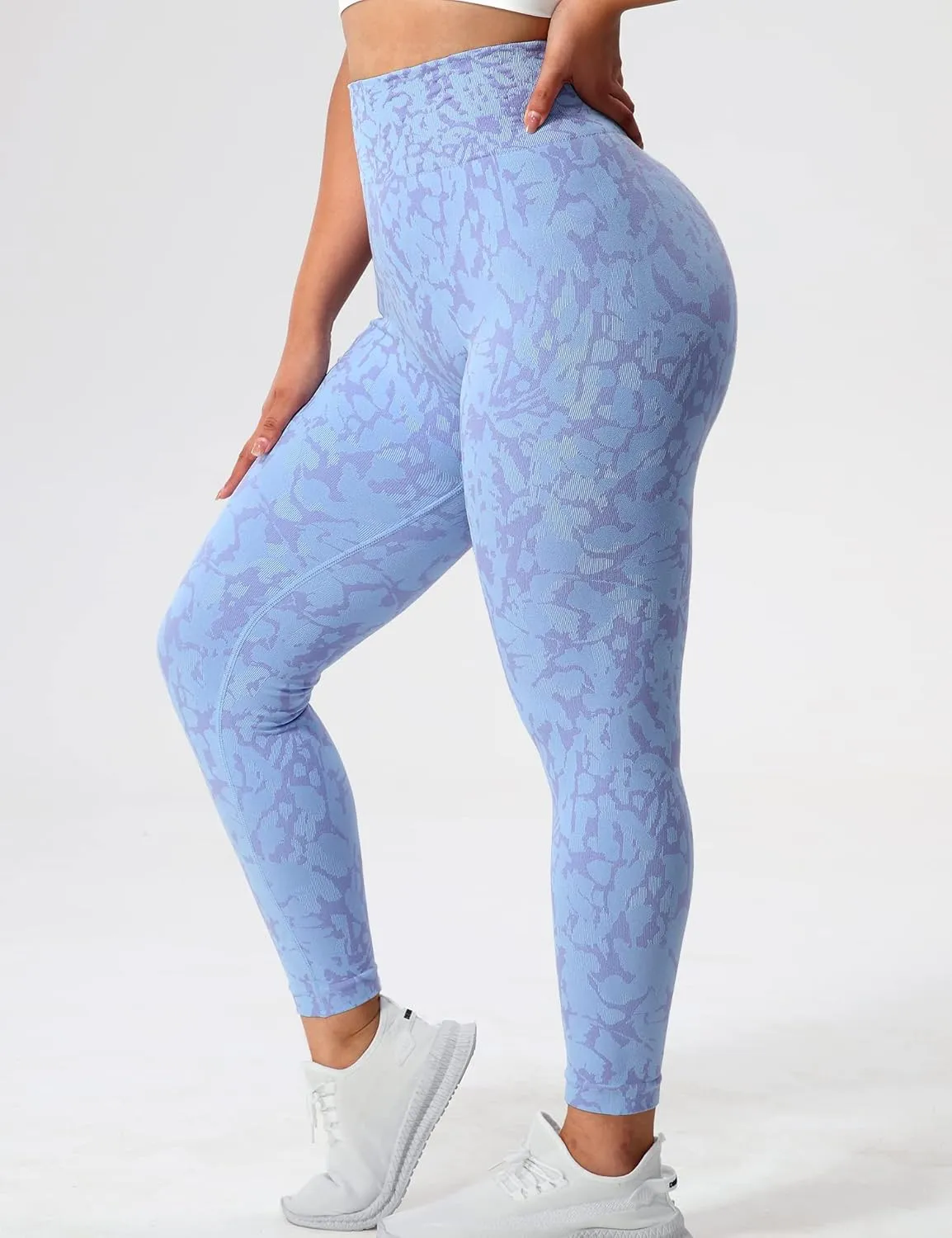 YEOREO Workout Leggings for Women V Waist Scrunch Gym Leggings Butt Lifting Seamless Yoga Pants