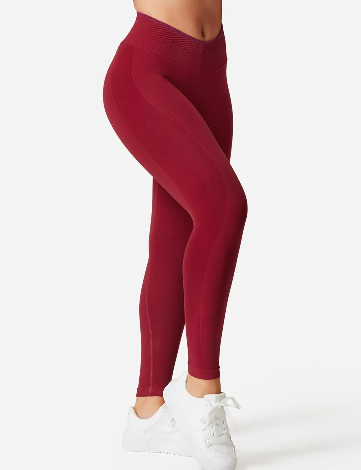 YEOREO Workout Leggings for Women V Waist Scrunch Gym Leggings Butt Lifting Seamless Yoga Pants