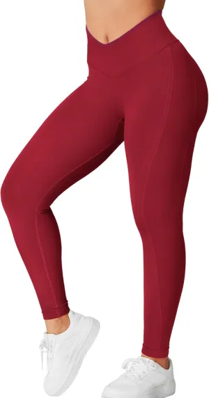 YEOREO Workout Leggings for Women V Waist Scrunch Gym Leggings Butt Lifting Seamless Yoga Pants