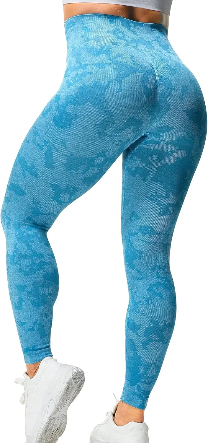 YEOREO Workout Leggings for Women V Waist Scrunch Gym Leggings Butt Lifting Seamless Yoga Pants