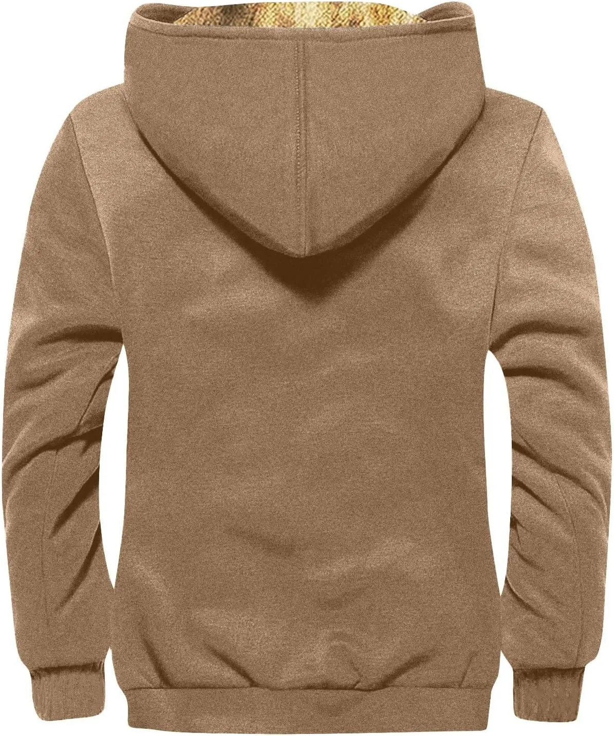 Ymosrh Men's Casual Fleece Jackets Full Zip Hoodie Jacket Sherpa Lined Warm Winter Work Coats Outdoor Jacket, M-7XL