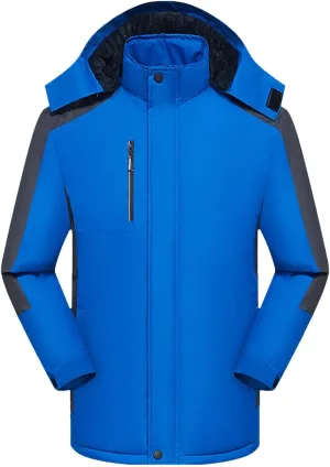 Ymosrh Men's Jackets Hooded Waterproof Windproof Raincoat Jacket Mens, M-4XL