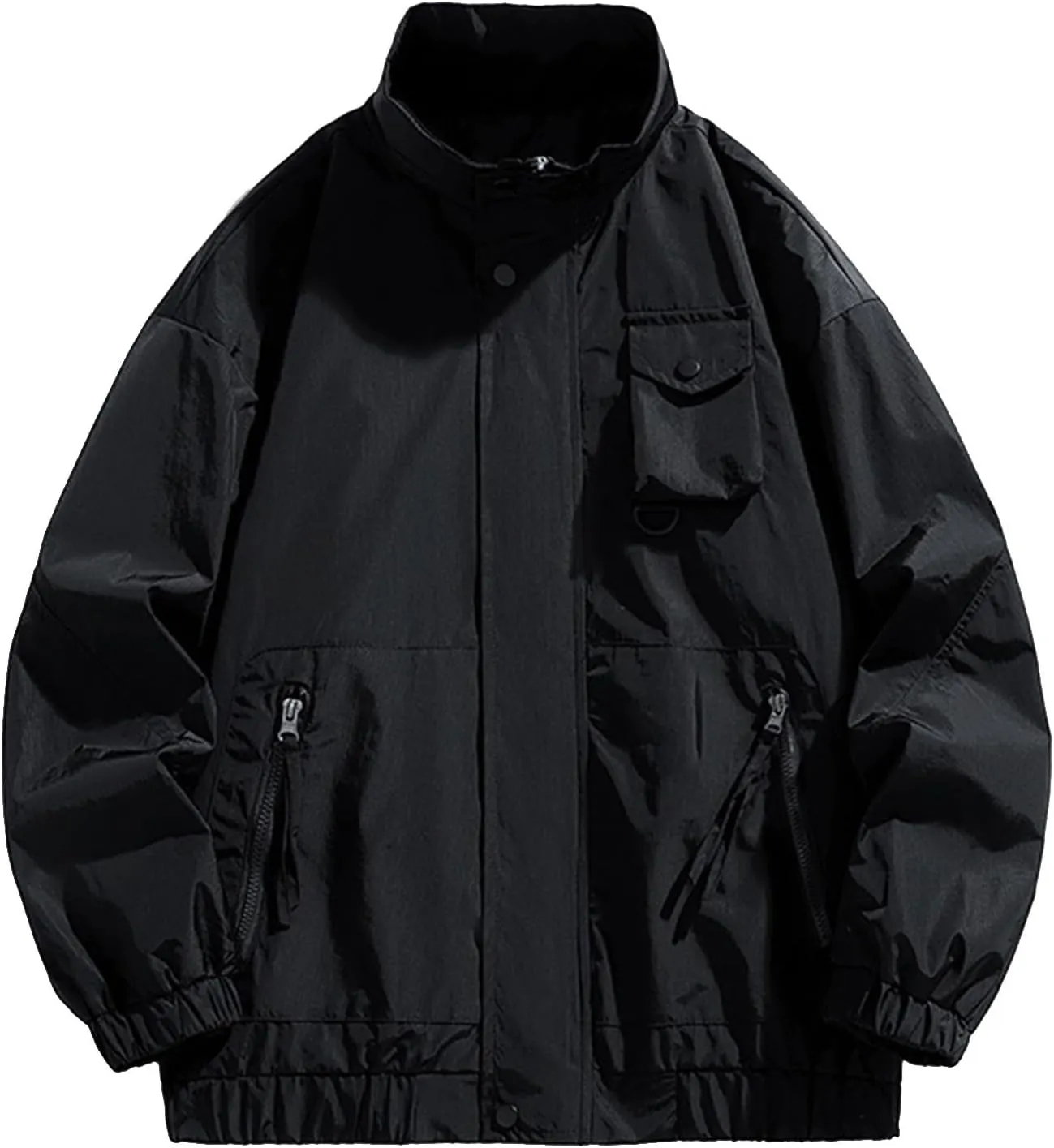 Ymosrh Men's Rain Jackets Waterproof Jackets with Hood Raincoat Lightweight Windbreaker Outdoors Suits Jacket, M-5XL