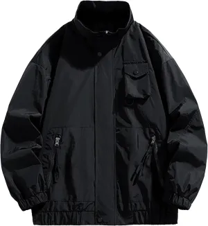 Ymosrh Men's Rain Jackets Waterproof Jackets with Hood Raincoat Lightweight Windbreaker Outdoors Suits Jacket, M-5XL