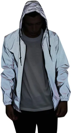 Ymosrh Men's Windbreaker Jackets Lightweight Reflective Jacket Water Resistant Windbreakers Rain Jackets, S-2XL