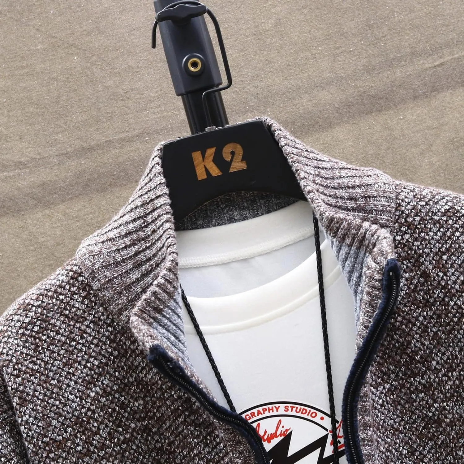 Ymosrh Winter Jackets for Men and Men's Fashion Loose Cardigan Warm Lapel Hooded Jacket Sweater Waterproof Jackets