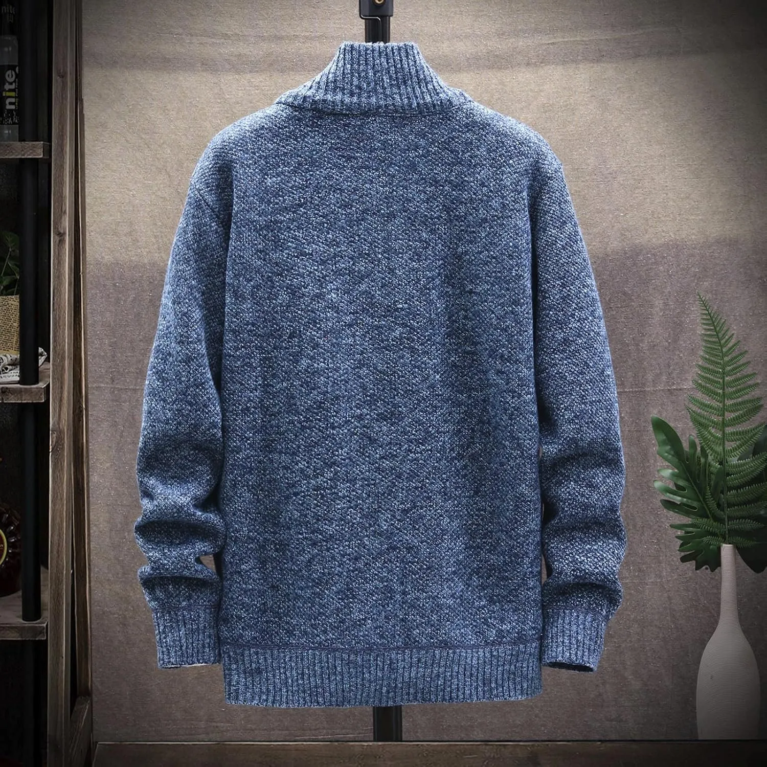 Ymosrh Winter Jackets for Men and Men's Fashion Loose Cardigan Warm Lapel Hooded Jacket Sweater Waterproof Jackets