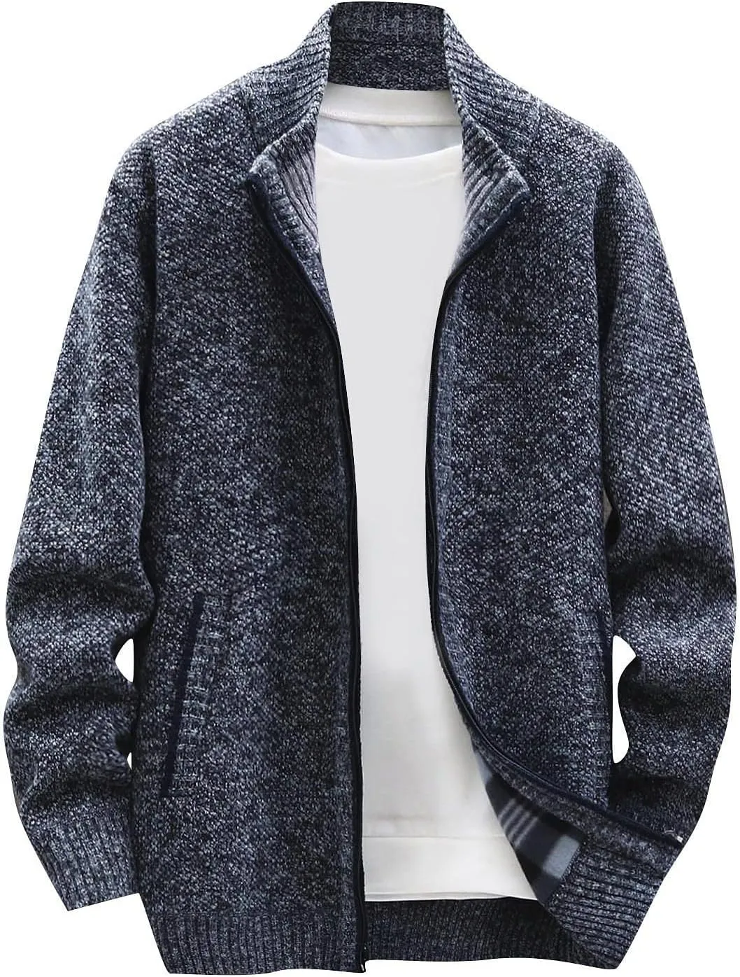 Ymosrh Winter Jackets for Men and Men's Fashion Loose Cardigan Warm Lapel Hooded Jacket Sweater Waterproof Jackets