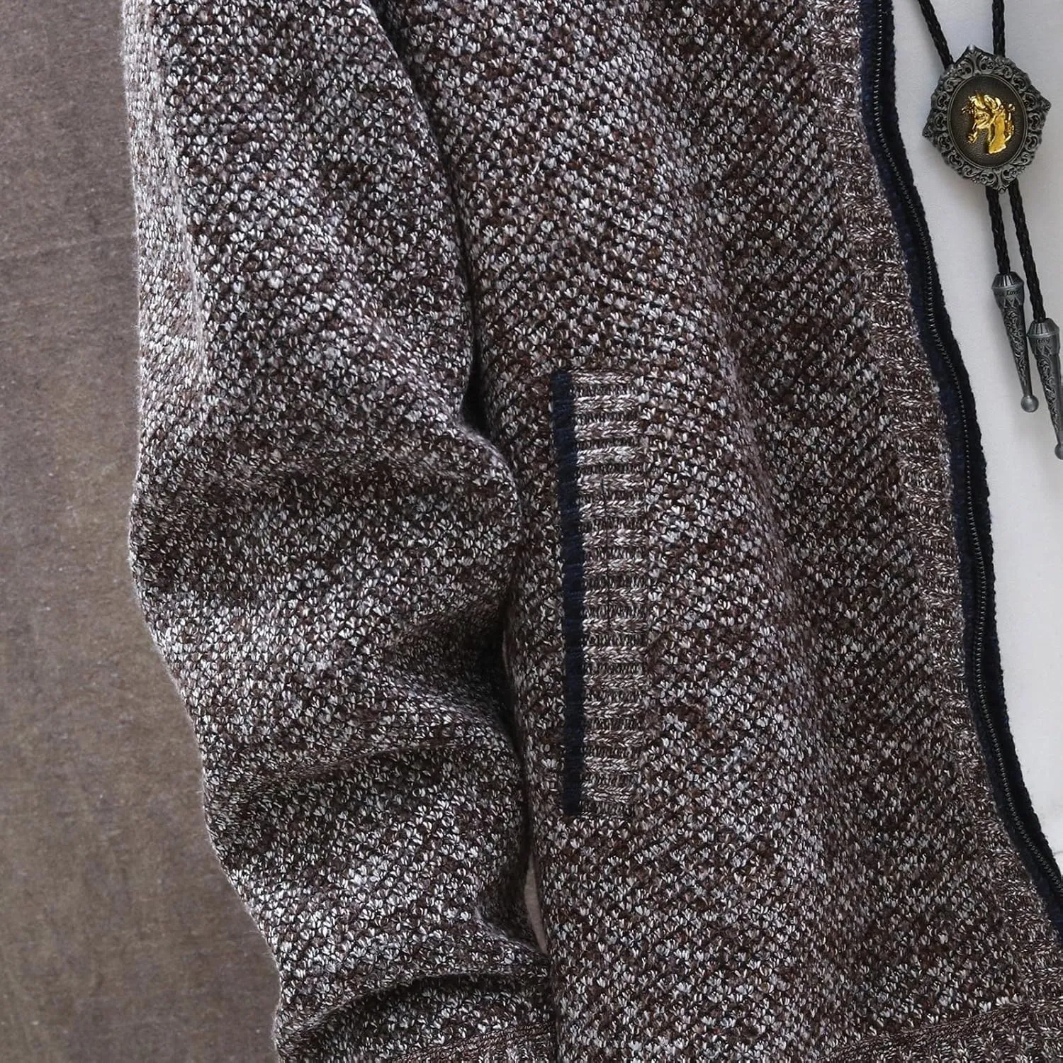 Ymosrh Winter Jackets for Men and Men's Fashion Loose Cardigan Warm Lapel Hooded Jacket Sweater Waterproof Jackets