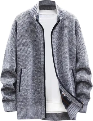 Ymosrh Winter Jackets for Men and Men's Fashion Loose Cardigan Warm Lapel Hooded Jacket Sweater Waterproof Jackets