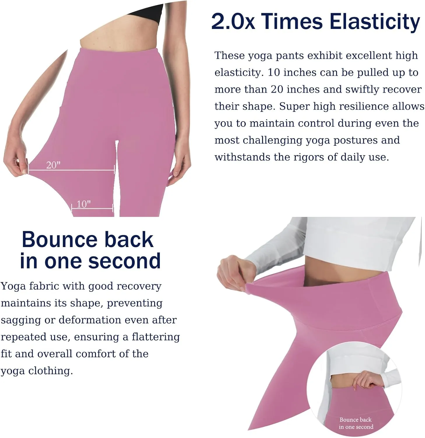 Yoga Leggings for Women High Waisted Tummy Control Yoga Pants Stretchy Gym Leggings with Pockets