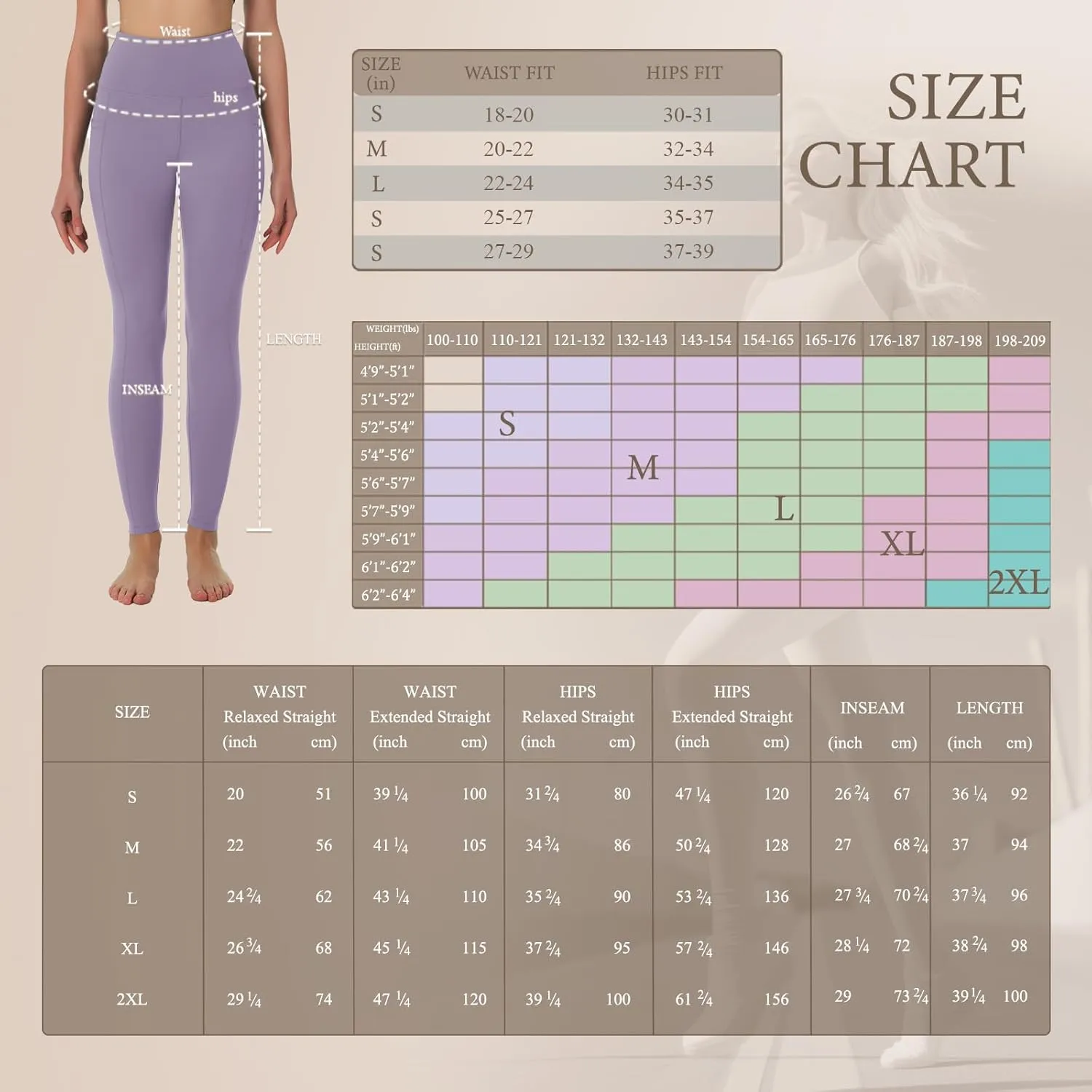 Yoga Pants Women Tummy Control Leggings for Women Active Gym Pants High Waisted Workout Leggings with Pockets