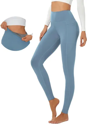 Yoga Pants Women Tummy Control Leggings for Women Active Gym Pants High Waisted Workout Leggings with Pockets