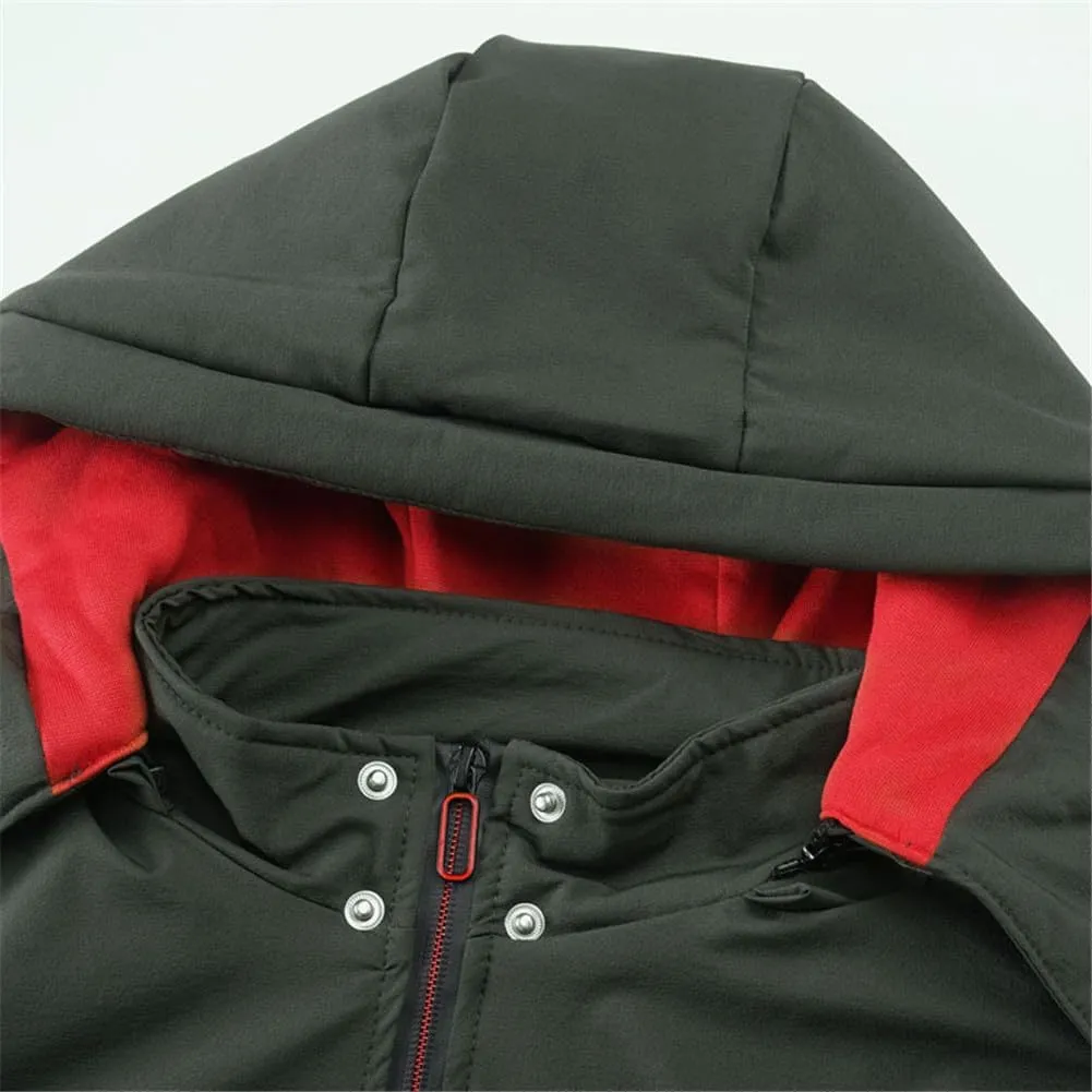 Youllyuu Hooded Jacket For Men Bomber Jacket Fleece Windbreakers Coats Spring Autumn Casual Jacket