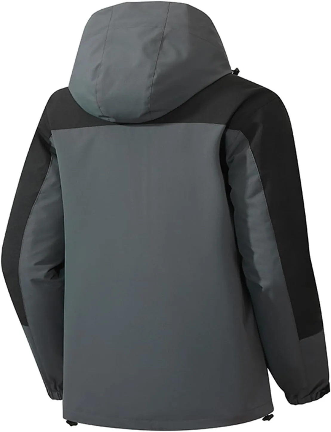 Zeiyignr Men's Lightweight Waterproof Hooded Rain Jacket Outdoor Ski Snow Coat Mountain Windbreakers Jacket for Hiking Travel