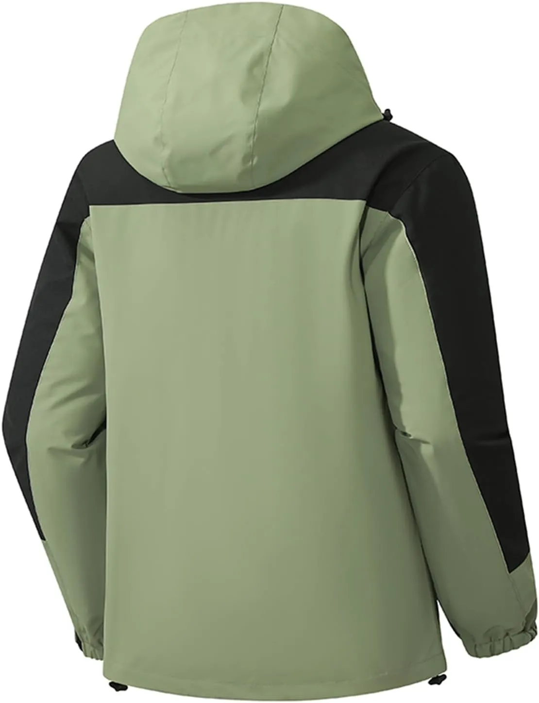 Zeiyignr Men's Lightweight Waterproof Hooded Rain Jacket Outdoor Ski Snow Coat Mountain Windbreakers Jacket for Hiking Travel