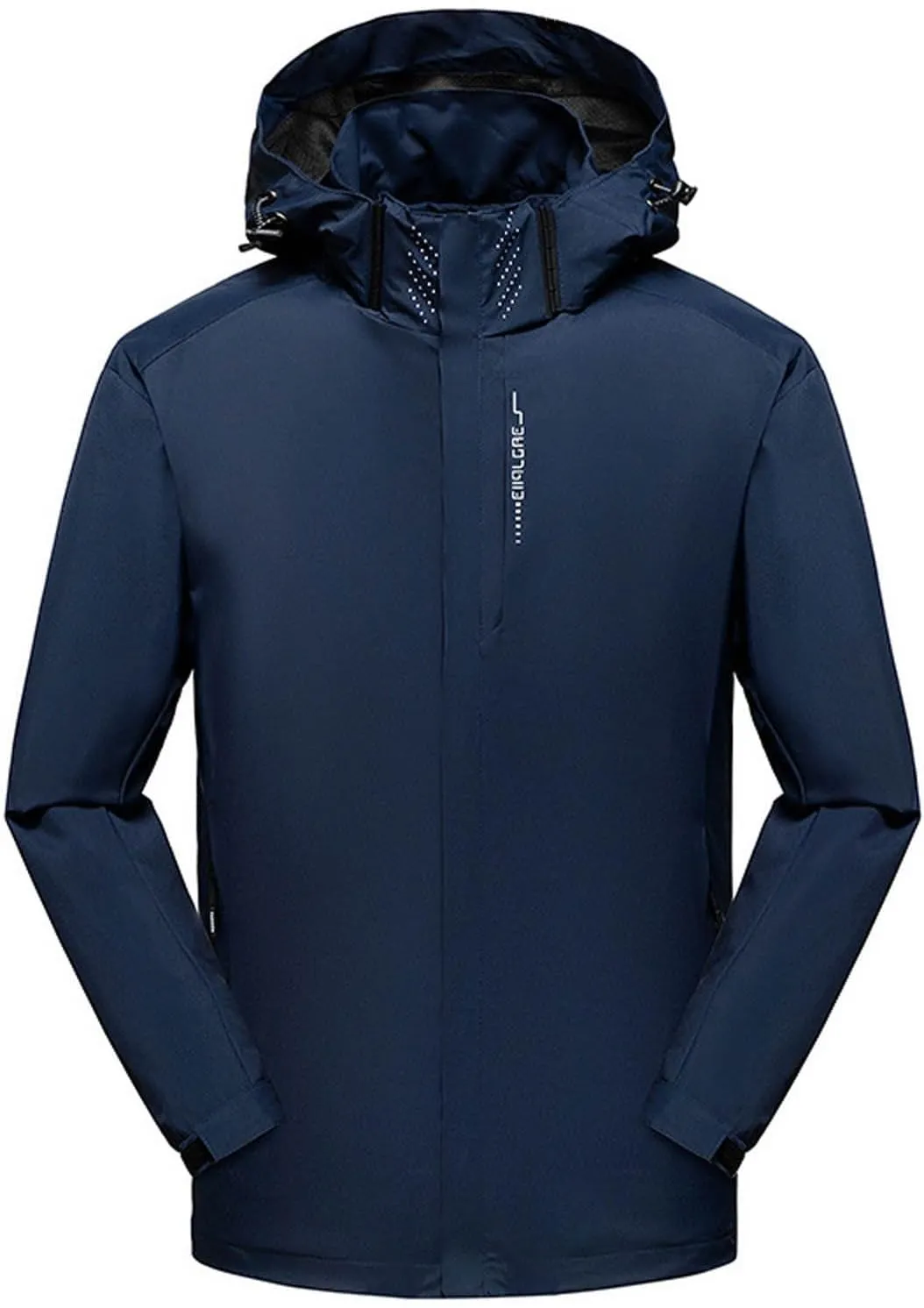 Zeiyignr Men's Mountain Waterproof Ski Jacket Hiking Hooded Windbreakers Windproof Raincoat Lightweight Snow Coat Parka Coats