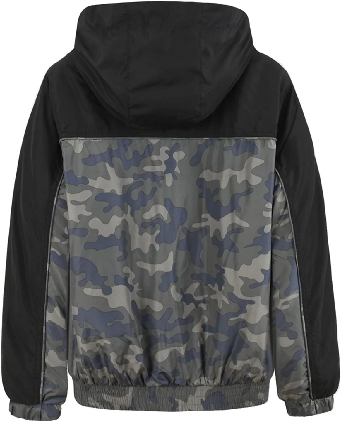 ZYXTIM Men's Plus Size Hooded Rain Jacket Full-Zip Lightweight Breathable Outdoor Novelty Windproof Waterproof Jackets
